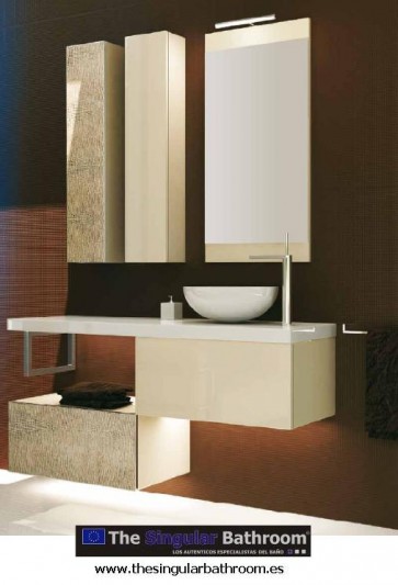 Mobiliario de baño textura en piel Salamanca