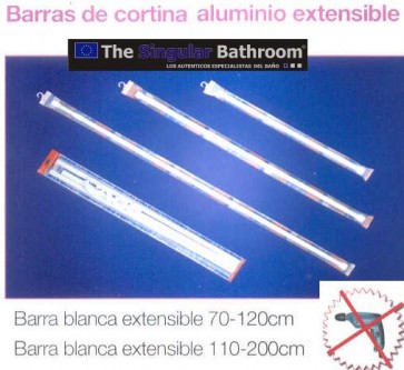 Barra de cortina para ducha y bañera