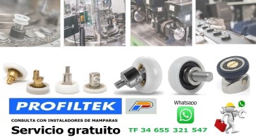 PROFILTEK, FABRICANTES DE MAMPARAS DE DUCHA Y BAÑO, RECAMBIOS, REPUESTOS, REPARACION, TECNICOS, INSTALADORES, PIEZAS