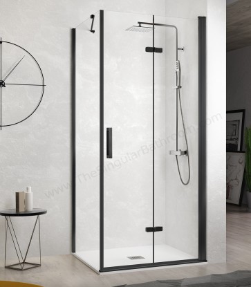 Mampara de ducha plegable Kassandra Negro