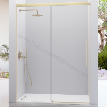 Mampara ducha en negro mate KASSANDRA MASELA frontal y opcion lateral fijo