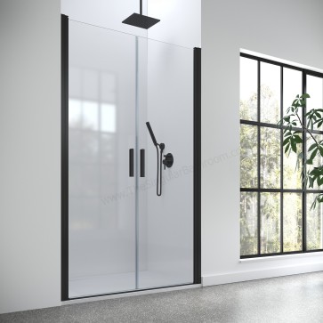 Mampara de ducha frontal PROFILTEK HADA PLUS doble puerta abatible