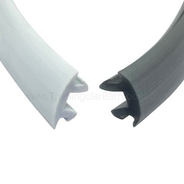 Embellecedor de goma flexible para perfilería alumino de ducha