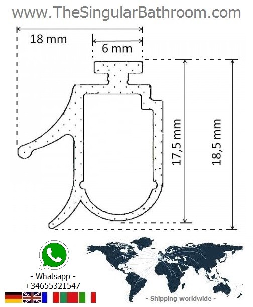 Perfil de sellado vierteaguas Metalkris (L x An x Al: 100 cm x 18