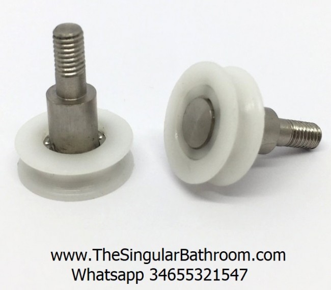 Rodamiento o ruedas para mamparas de cristal de ducha y baño de 20 mm
