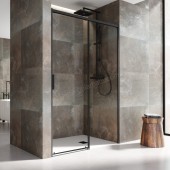 Mampara frontal PROFILTEK SALMA 1 fijo + puerta corredera