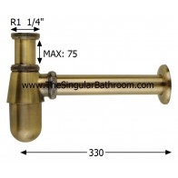 Sifón botella color bronce 