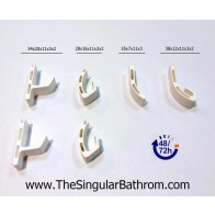 Guía plástico para puerta de ducha inferior Kassandra, Mileto, Luxban