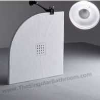 Plato de ducha semicircular PIZARRA DOCCIA