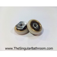 Rodamiento, recambio mampara novellini de 19 mm con pletina. Juego 2 unidades.