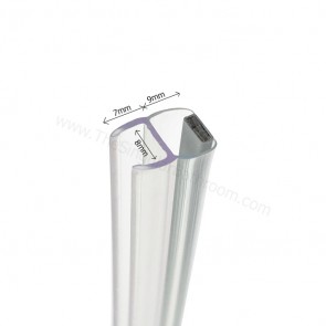 Goma magnética para vidrio de 8 mm de mamparas acero inox Metalkris, Steel glass