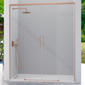 Mampara ducha en negro mate KASSANDRA MASELA frontal y opcion lateral fijo