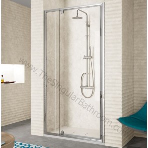 Mampara de ducha frontal con puerta abatible pivotante kassandra serie 300  - Platos de Ducha