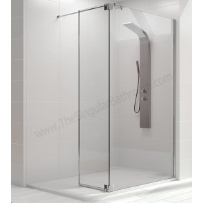 Panel fijo de ducha con puerta abatible KASSANDRA FRESH