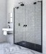 Mampara de ducha frontal DOCCIA BALI serie Black