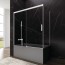 Mampara de baño frontal corredera con lateral fijo GME BASIC