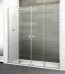 Mampara frontal acero inox DEYBAN LONDON con 2 puertas correderas centrales