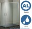 Angular de ducha con perfileria en aluminio y tratamiento antical