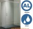 Mampara rectangular de ducha con perfileria en aluminio y tratamiento antical
