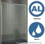 frente de ducha con perfil en aluminio anonizado y tratamiento antical