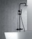 Columna de ducha y bañera termostática LINE color negro