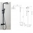 Conjunto ducha termostatico negro