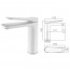 Grifo monomando de Lavabo DINAMARCA IMEX en color blanco