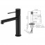 Grifo lavabo negro mate