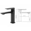 Grifo lavabo URAL color negro