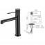 Grifo lavabo LINE imex gun metal