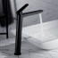 Grifo monomando de lavabo alto BELGICA color negro mate