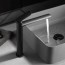 Grifo lavabo sobre encimera negro