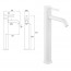 Grifo monomando de Lavabo alto blanco LIKE AQUASSENT