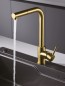 Grifo de cocina monomando extraíble MALTA Oro cepillado