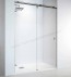 Mampara frontal acero inox Doccia Rodas, 1 puerta corredera y 1 fijo