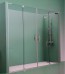 Mampara de ducha frontal 2 fijos mas 2 abatibles centrales ACERO INOX