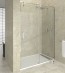 Mampara acero inox GME MOVING frontal con un fijo y una puerta corredera