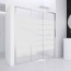 Mampara de ducha frontal PROFILTEK EDDY con 2 puertas correderas y 1 fijo
