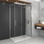 Mampara frontal fija y dos puertas correderas GME TRIO con lateral fijo