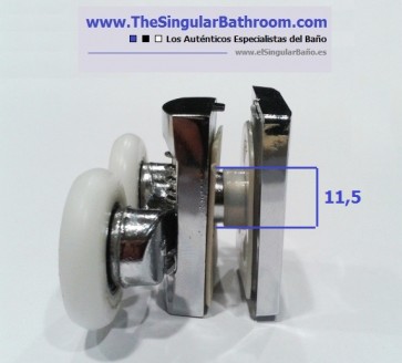 Double bearing shower, Metal holder with spring 
