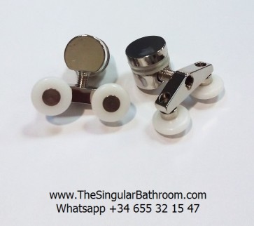 Skate with double bearing of 18mm for shower door
