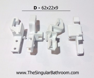 Plastic parts for shower doors