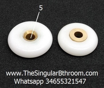 23 and 25 mm nylon wheel for 5 mm screw