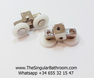 Skate with double bearing of 18mm for shower door