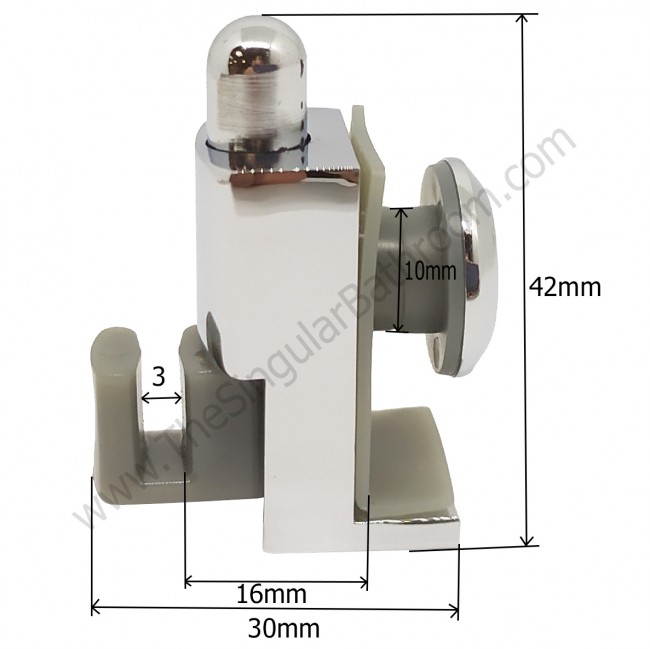 Lower shower door guide with sliding door release