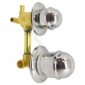 Mixer tap with 3-way tubular selector for hydromassage cabin and column