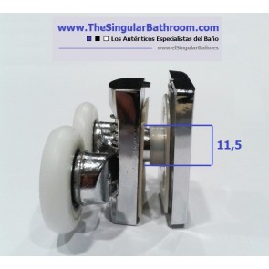 Double bearing shower, Metal holder with spring 