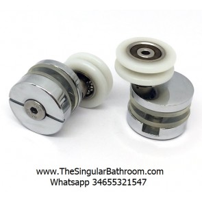 Eccentric pulley for cabin and shower screen with pulley bearing 24 mm