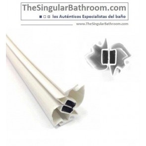 Joint magnétique noir NSN pour porte de douche - Le mètre pour mobilhome