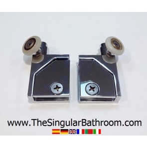Roue à roulettes à rouleaux de 8 pièces pour porte de douche, roulette de  douche de 25 mm, rouleaux de porte coulissante, adapté pour